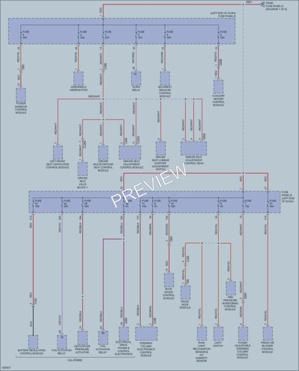 2014 Volkswagen Touareg Power Distribution wiring diagram preview