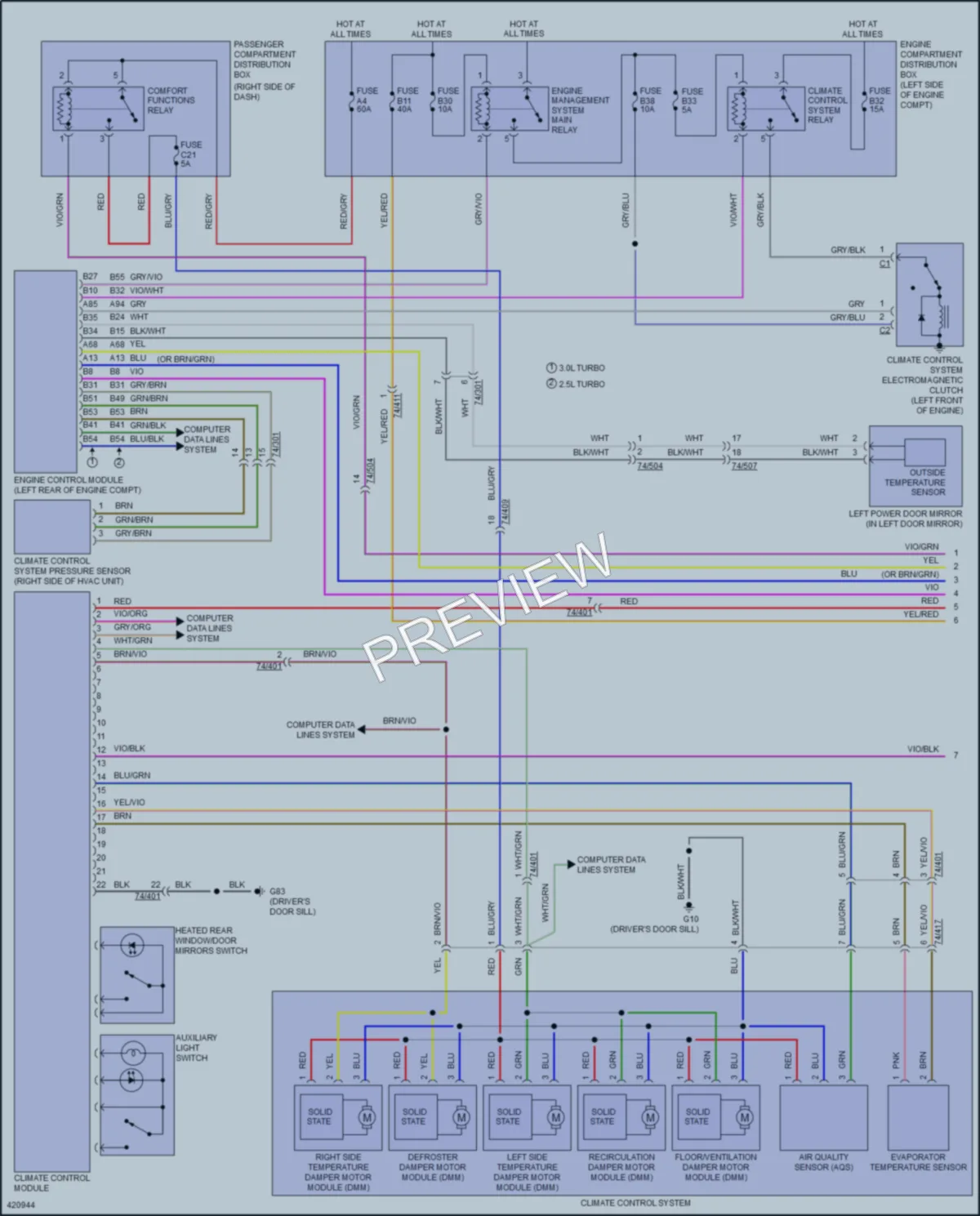 2014 Volvo S60 Air Conditioning wiring diagram preview
