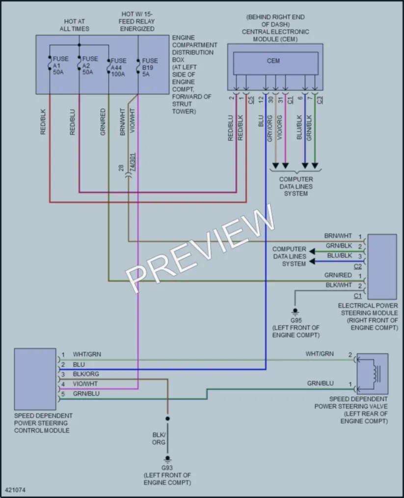 2014 Volvo S80 Electronic Power Steering wiring diagram preview