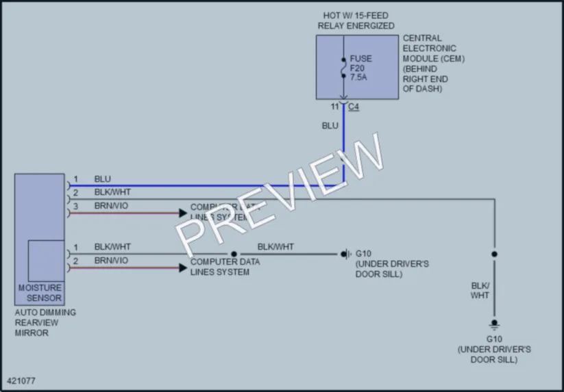 2014 Volvo S80 Power Mirrors wiring diagram preview