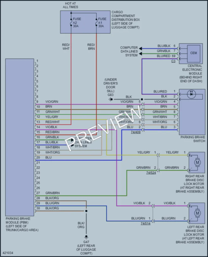 2014 Volvo S80 Shift Interlock wiring diagram preview