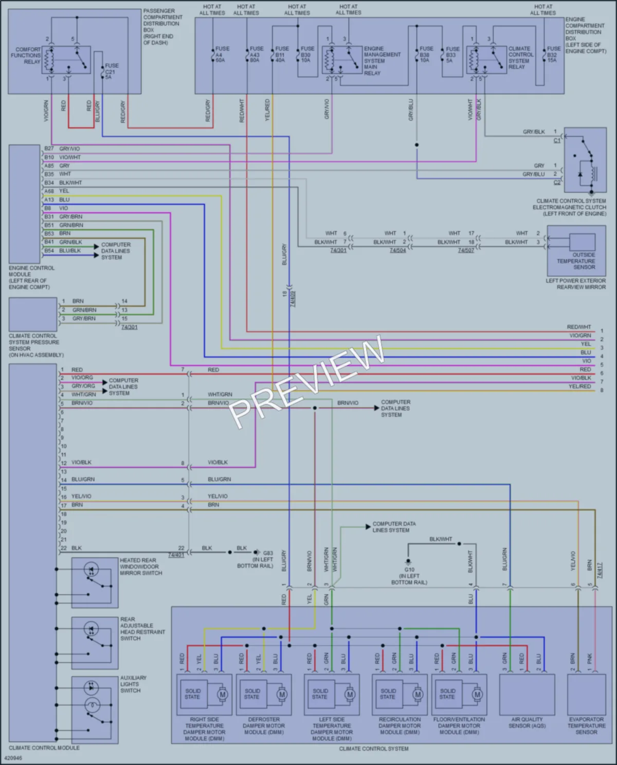 2014 Volvo XC60 Air Conditioning wiring diagram preview