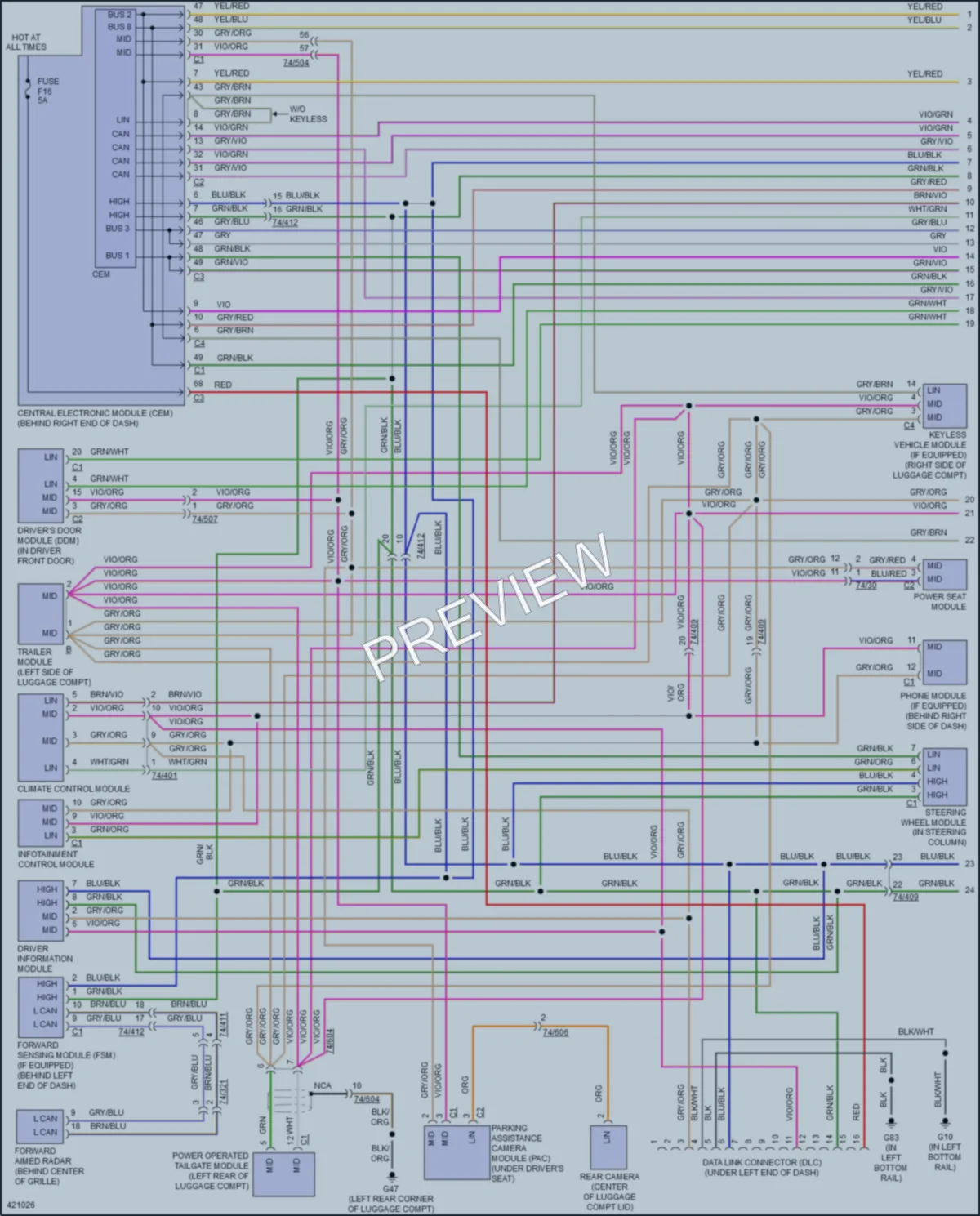 2014 Volvo XC60 Computer Data Lines wiring diagram preview