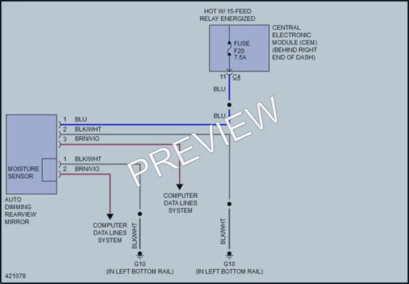 2014 Volvo XC60 Power Mirrors wiring diagram preview
