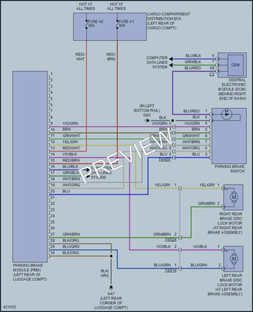 2014 Volvo XC60 Shift Interlock wiring diagram preview