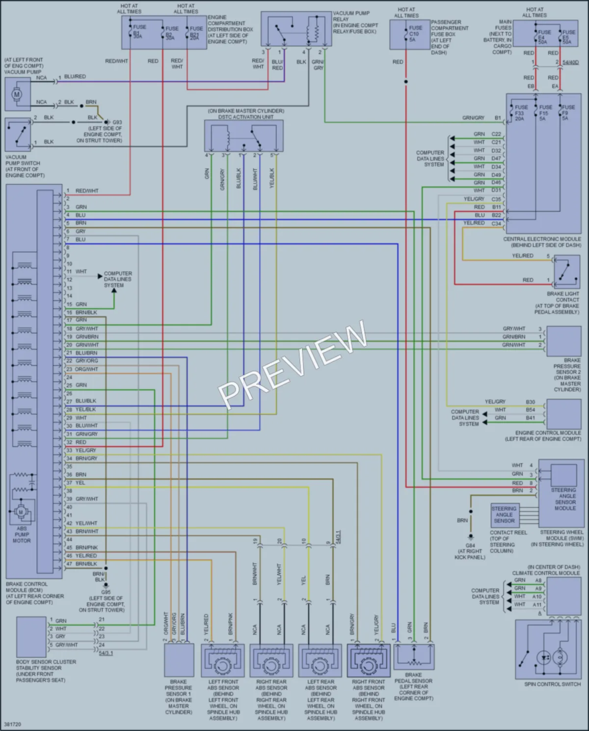 2014 Volvo XC90 Anti Lock Brakes wiring diagram preview
