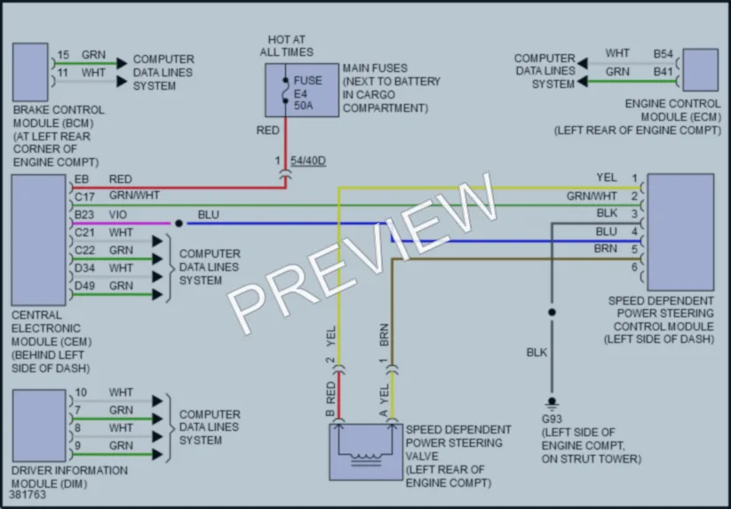 2014 Volvo XC90 Electronic Power Steering wiring diagram preview