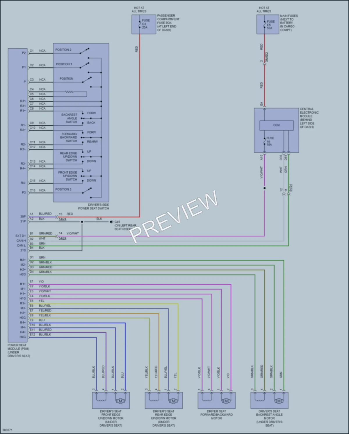 2014 Volvo XC90 Memory Systems wiring diagram preview