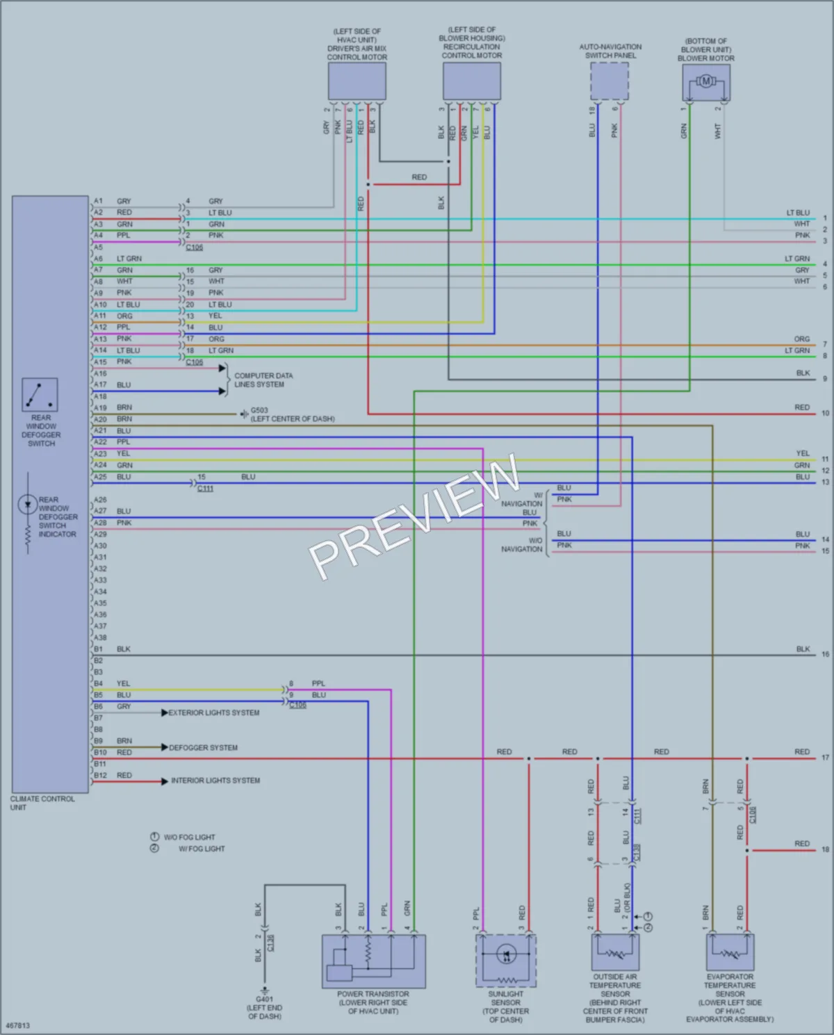 2015 Acura ILXHybrid Air Conditioning wiring diagram preview