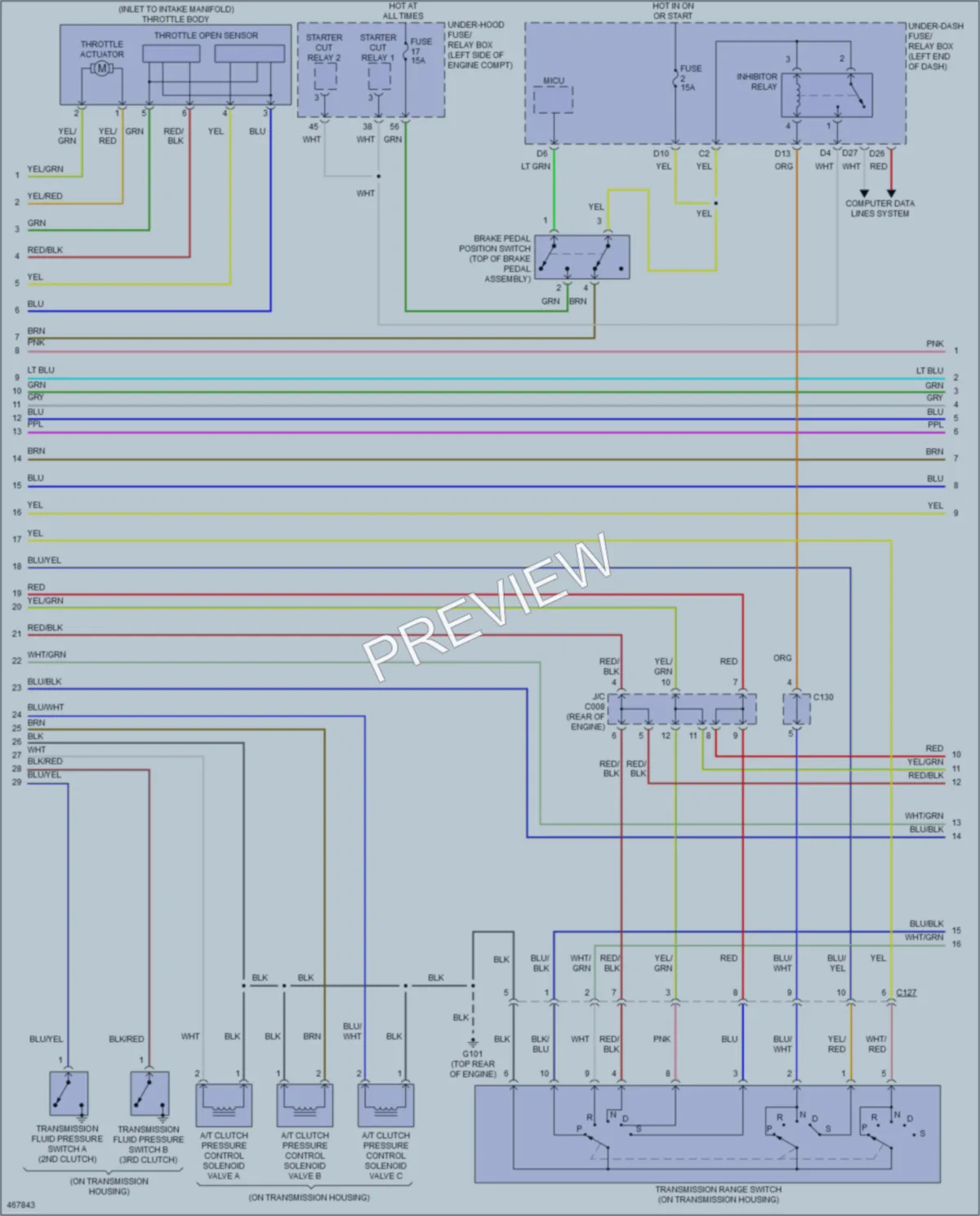 2015 Acura ILXHybrid Transmission wiring diagram preview