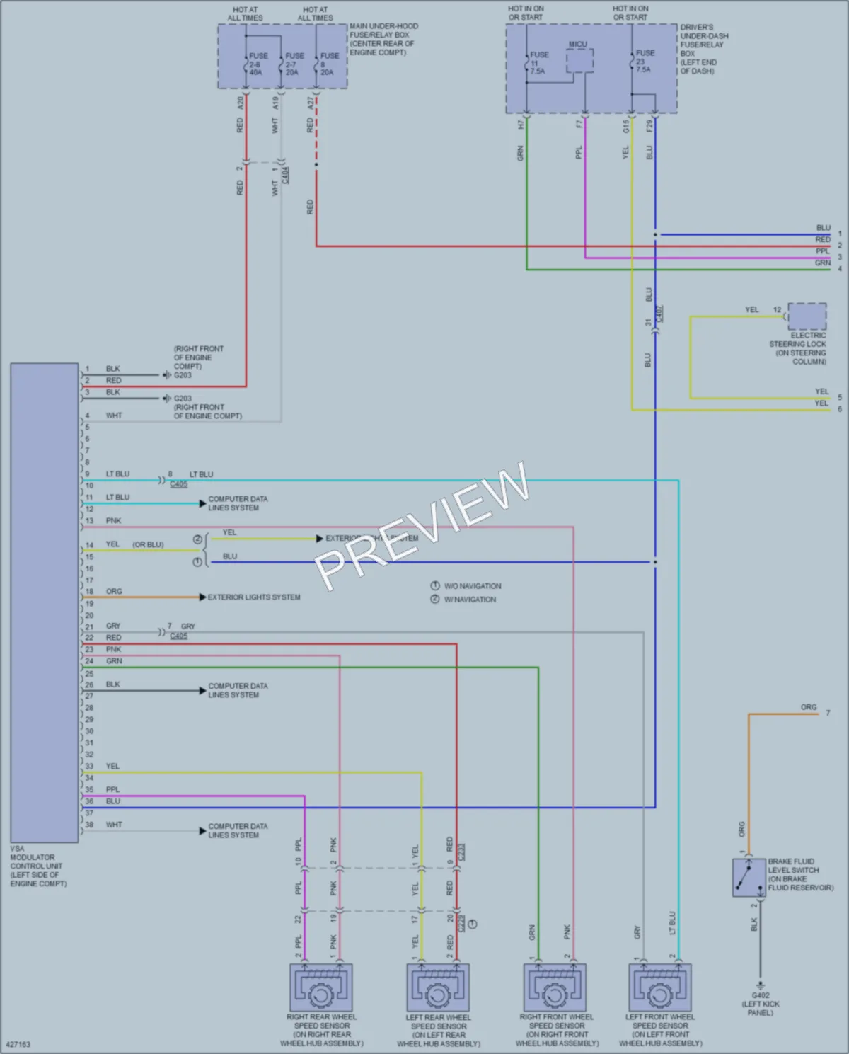 2015 Acura MDX Anti Lock Brakes wiring diagram preview