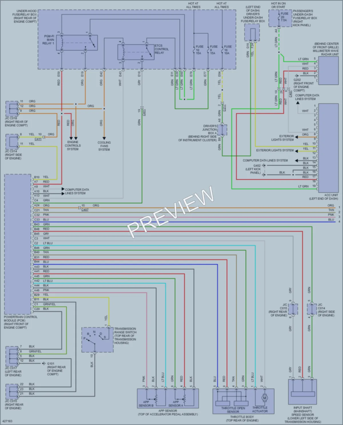 2015 Acura MDX Cruise Control wiring diagram preview