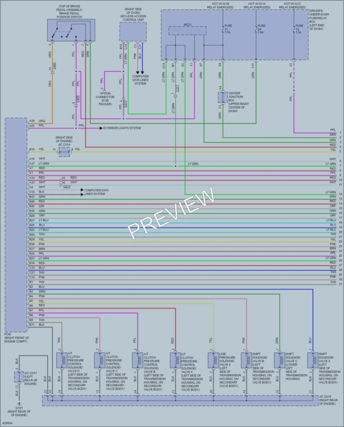 2015 Acura MDX Transmission wiring diagram preview