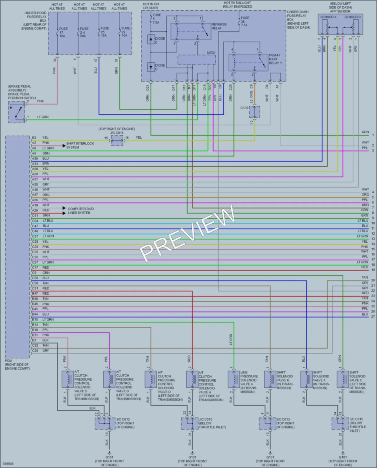 2015 Acura RDX Transmission wiring diagram preview