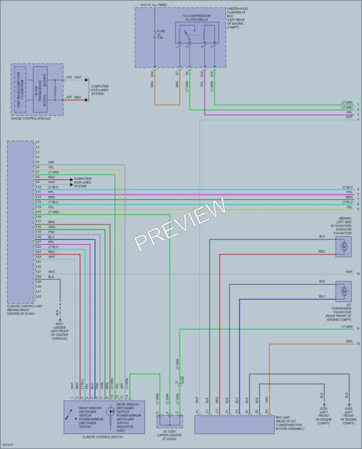 2015 Acura RLX Air Conditioning wiring diagram preview