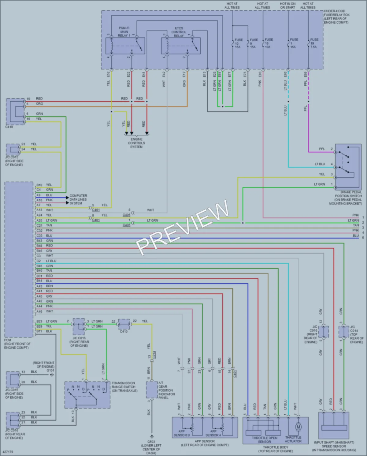 2015 Acura RLX Cruise Control wiring diagram preview