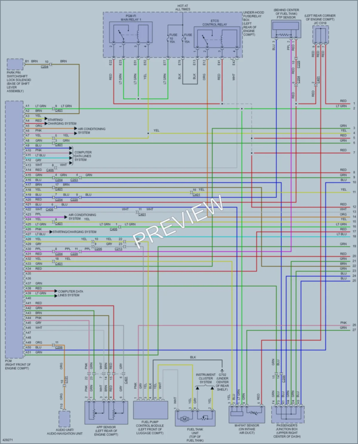 2015 Acura RLX Engine Performance wiring diagram preview