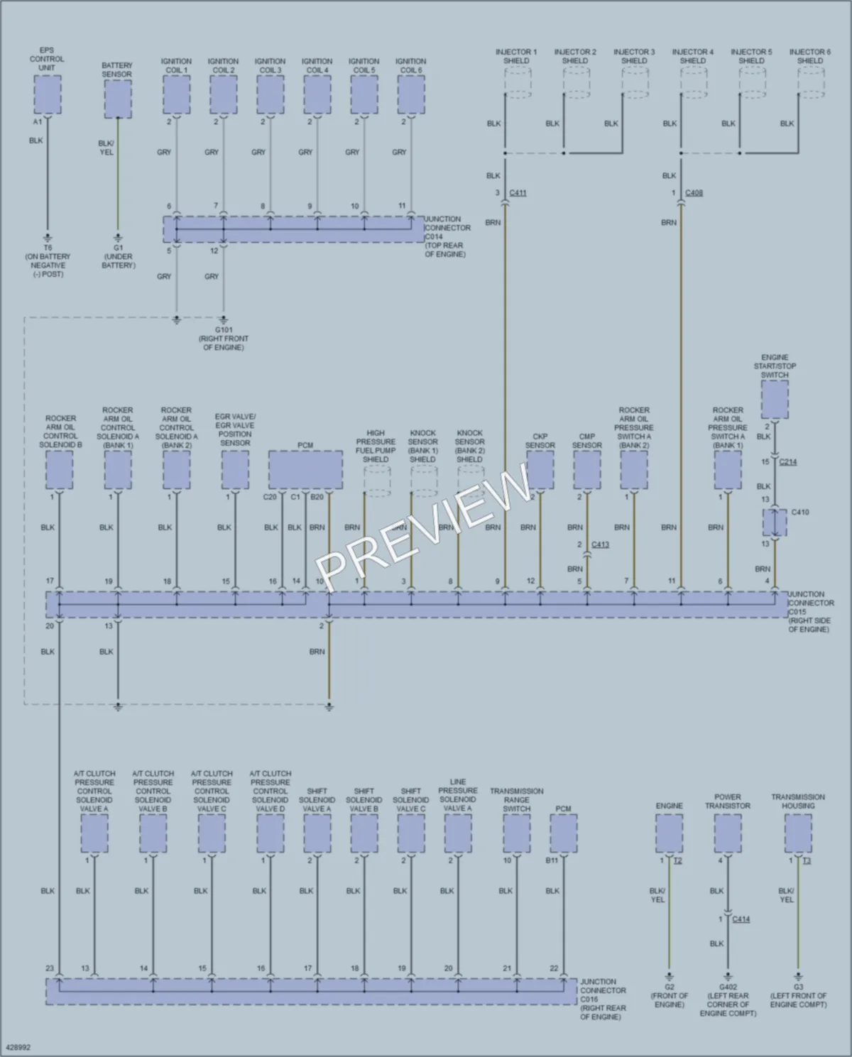 2015 Acura RLX Ground Distribution wiring diagram preview