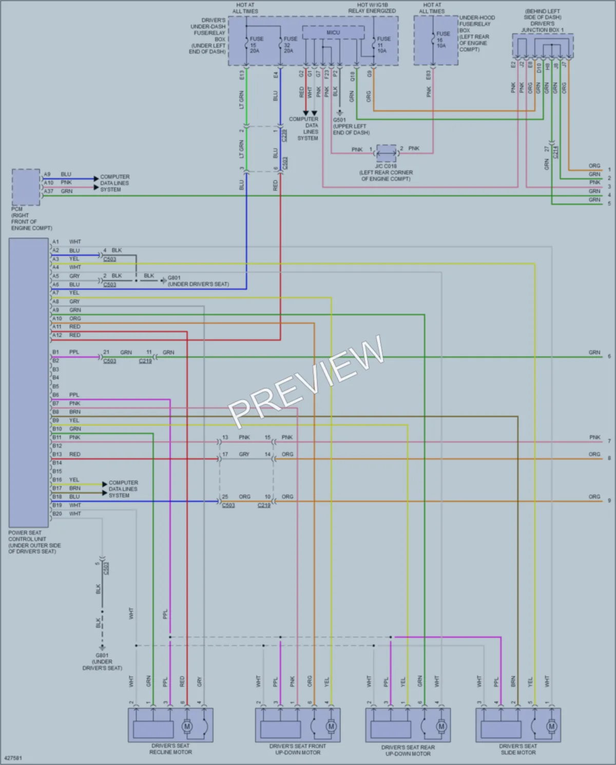 2015 Acura RLX Memory Systems wiring diagram preview