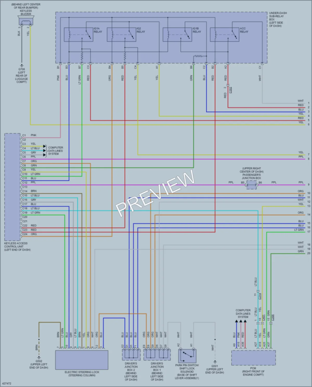 2015 Acura RLXSportHybrid Power Door Locks wiring diagram preview