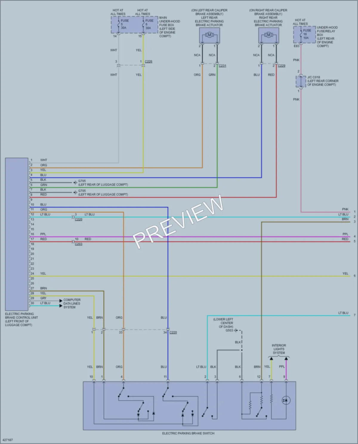 2015 Acura RLXSportHybrid Shift Interlock wiring diagram preview