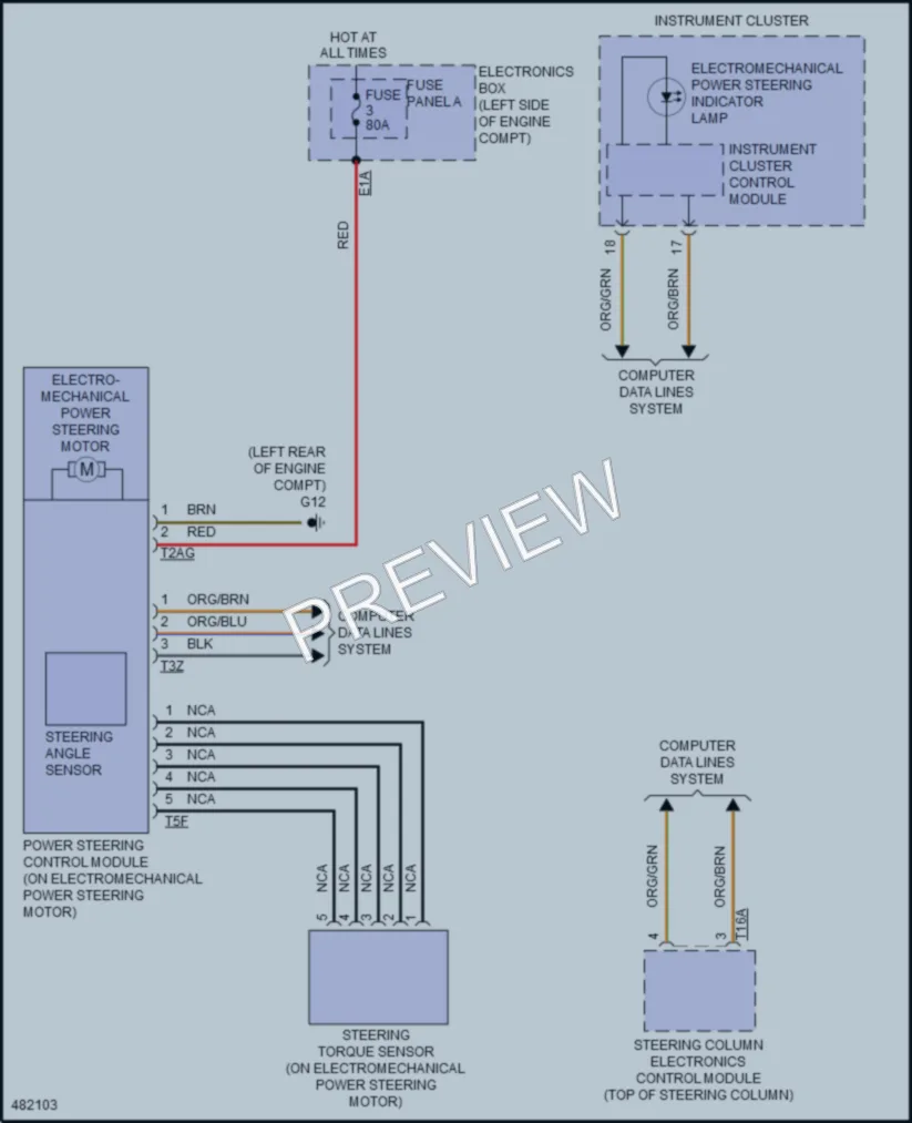 2015 Audi A3 Electronic Power Steering wiring diagram preview