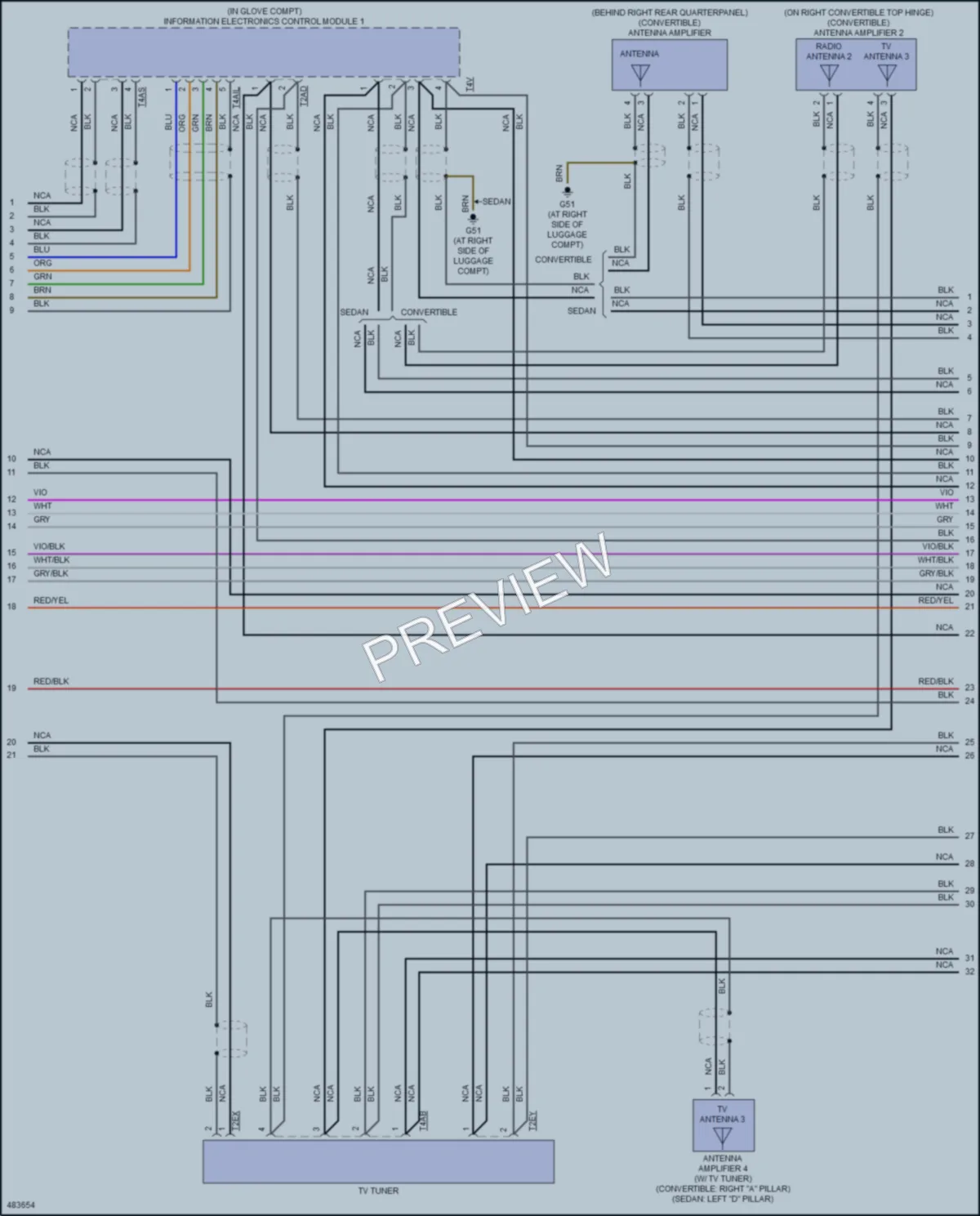 2015 Audi A3 Radio wiring diagram preview
