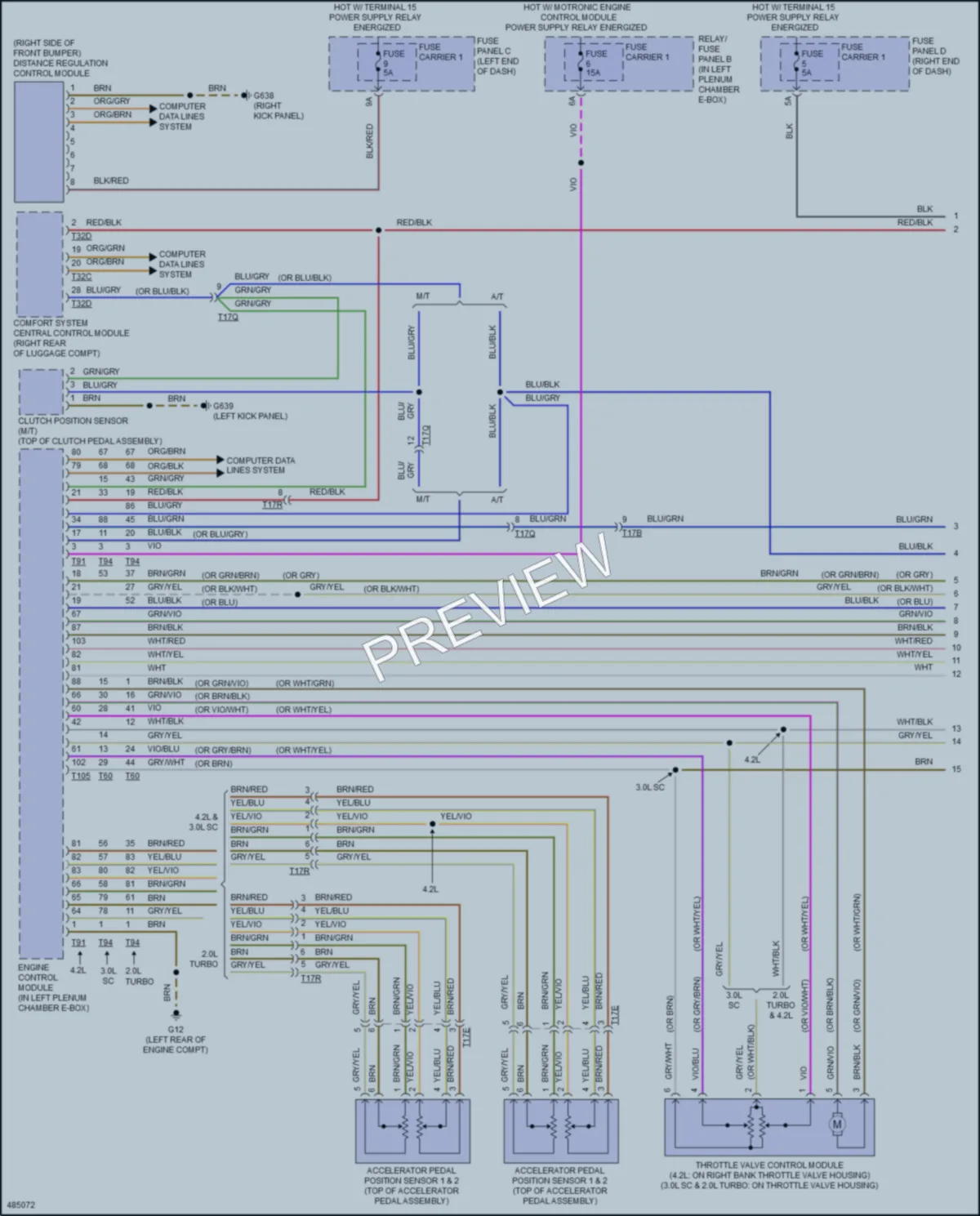 2015 Audi A5 Cruise Control wiring diagram preview