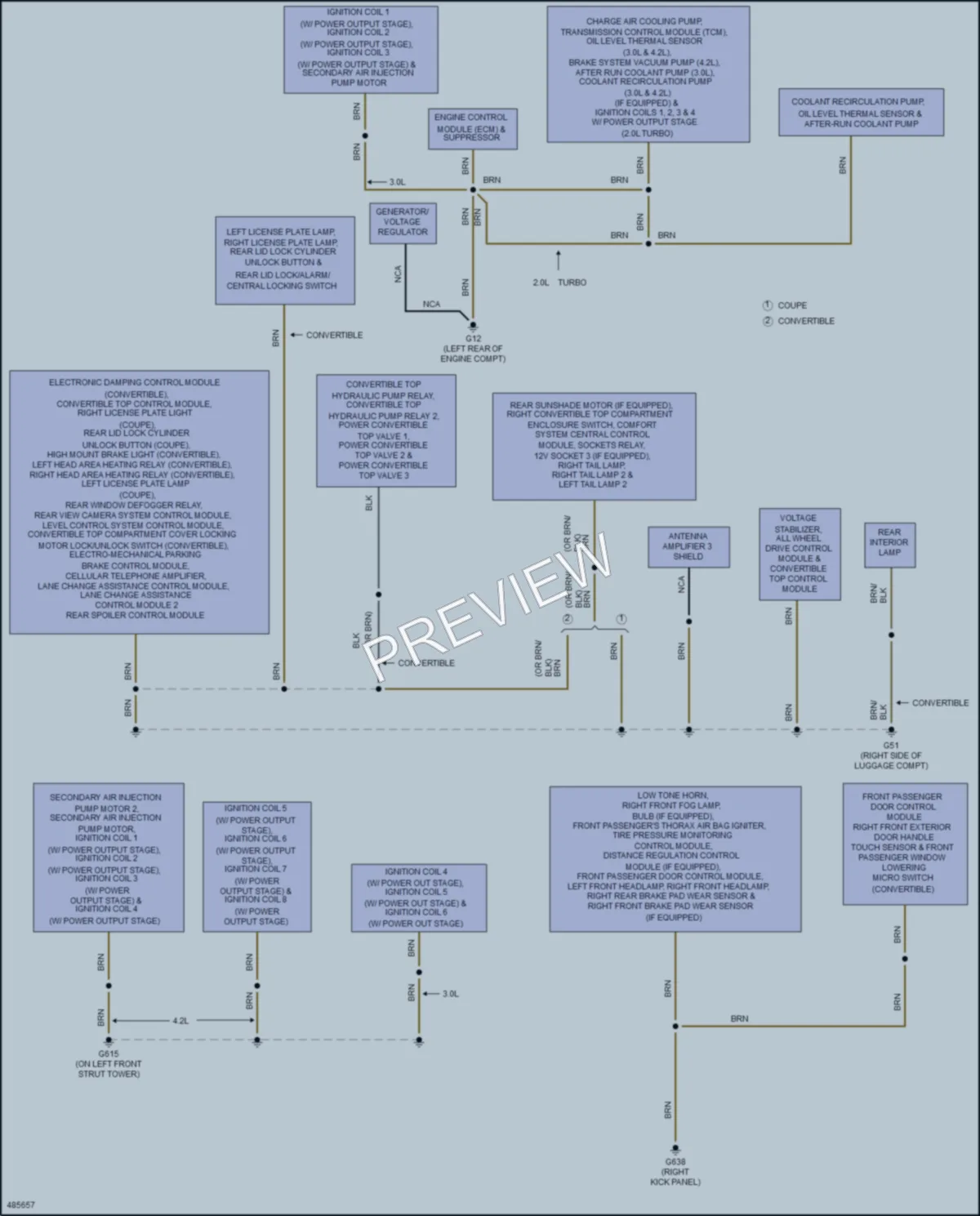 2015 Audi A5 Ground Distribution wiring diagram preview