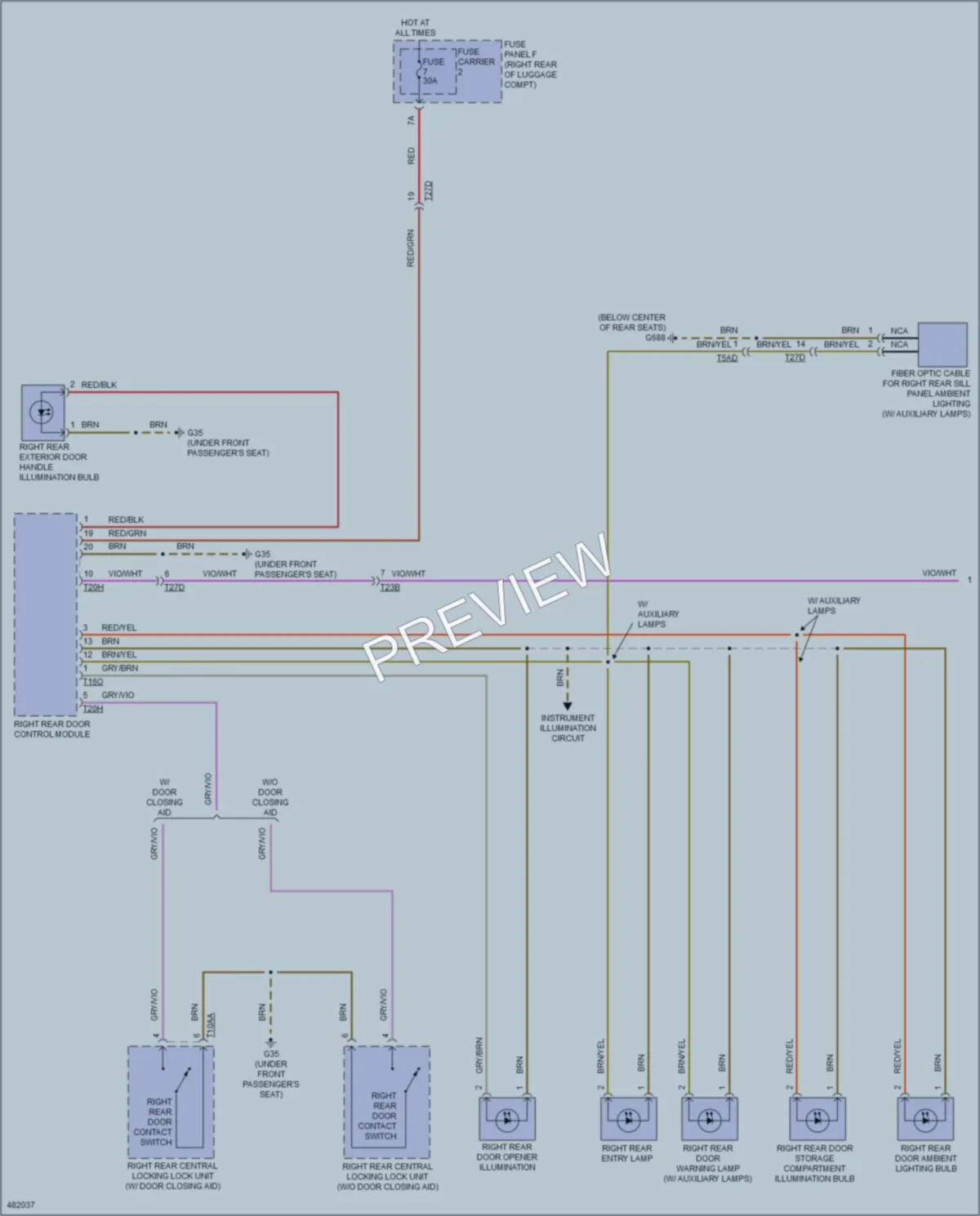 2015 Audi A6 Interior Lights wiring diagram preview