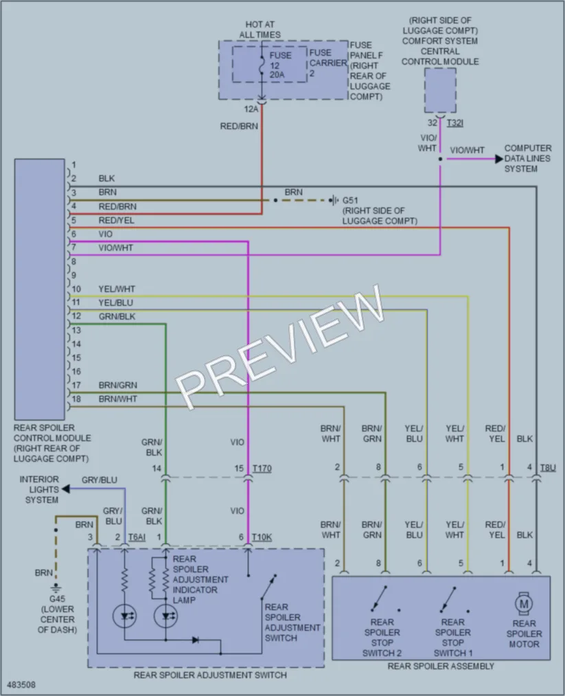 2015 Audi A7 Active Bodyworks wiring diagram preview