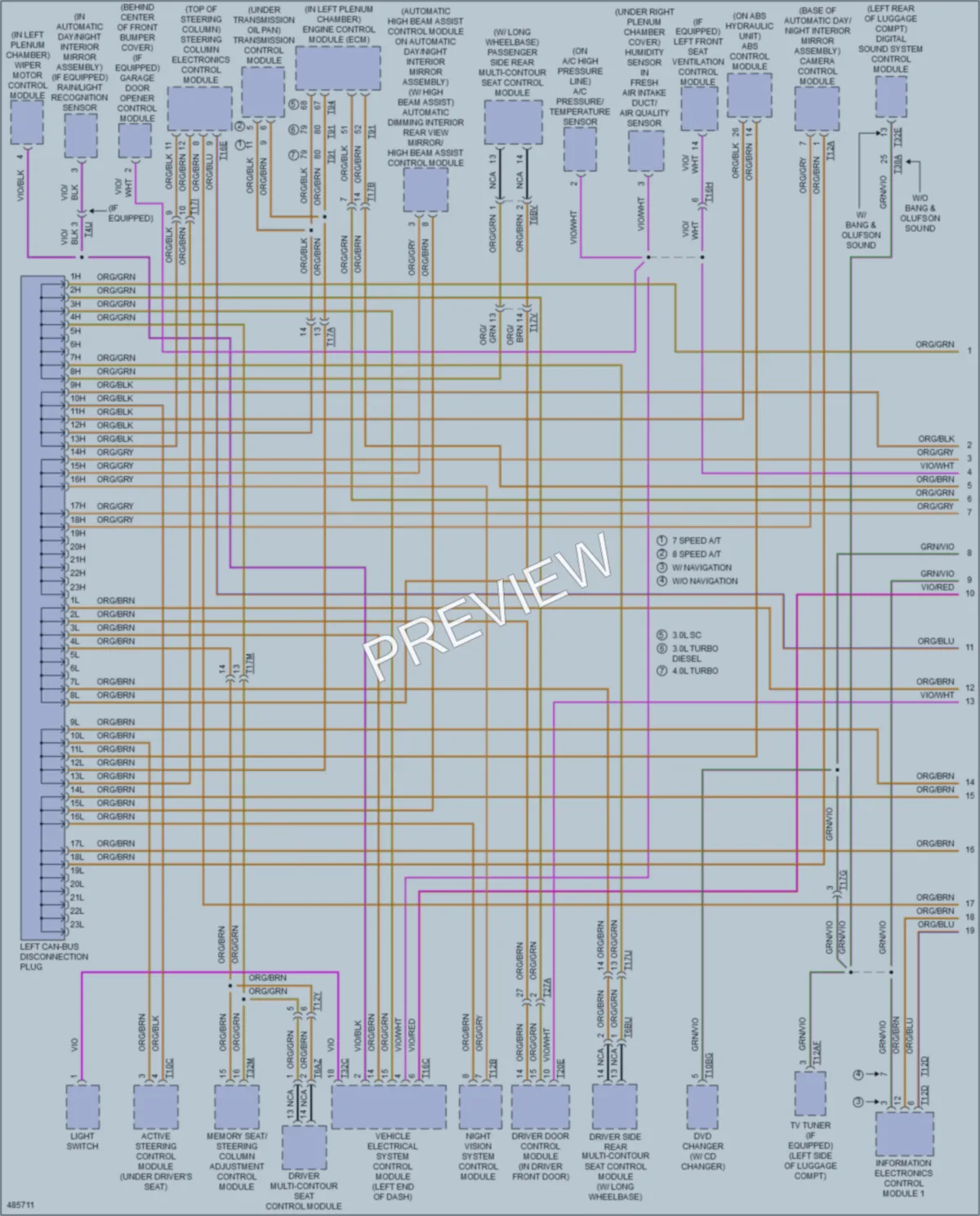 2015 Audi A7 Computer Data Lines wiring diagram preview