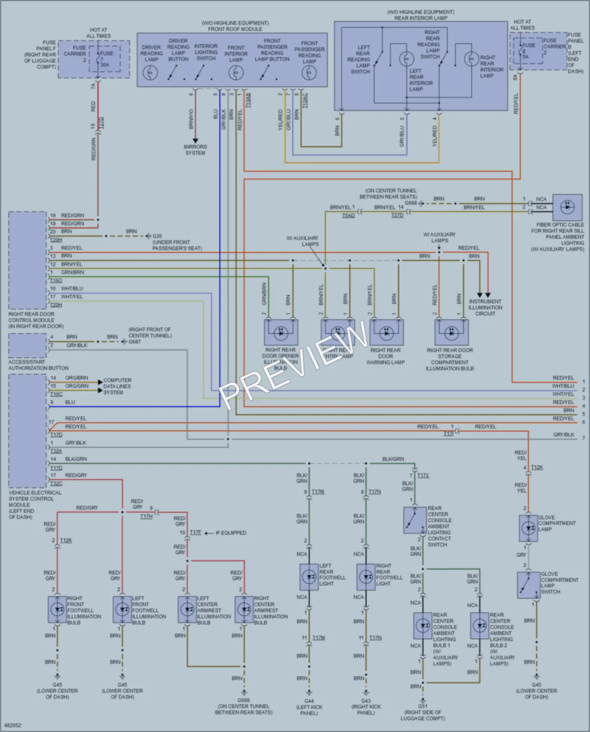 2015 Audi A7 Interior Lights wiring diagram preview