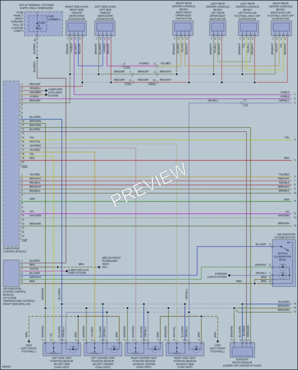 2015 Audi A8L Air Conditioning wiring diagram preview