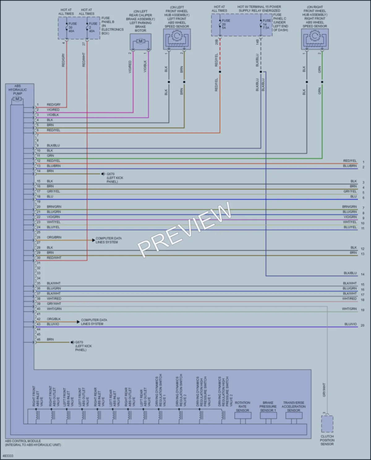 2015 Audi Q3 Anti Lock Brakes wiring diagram preview