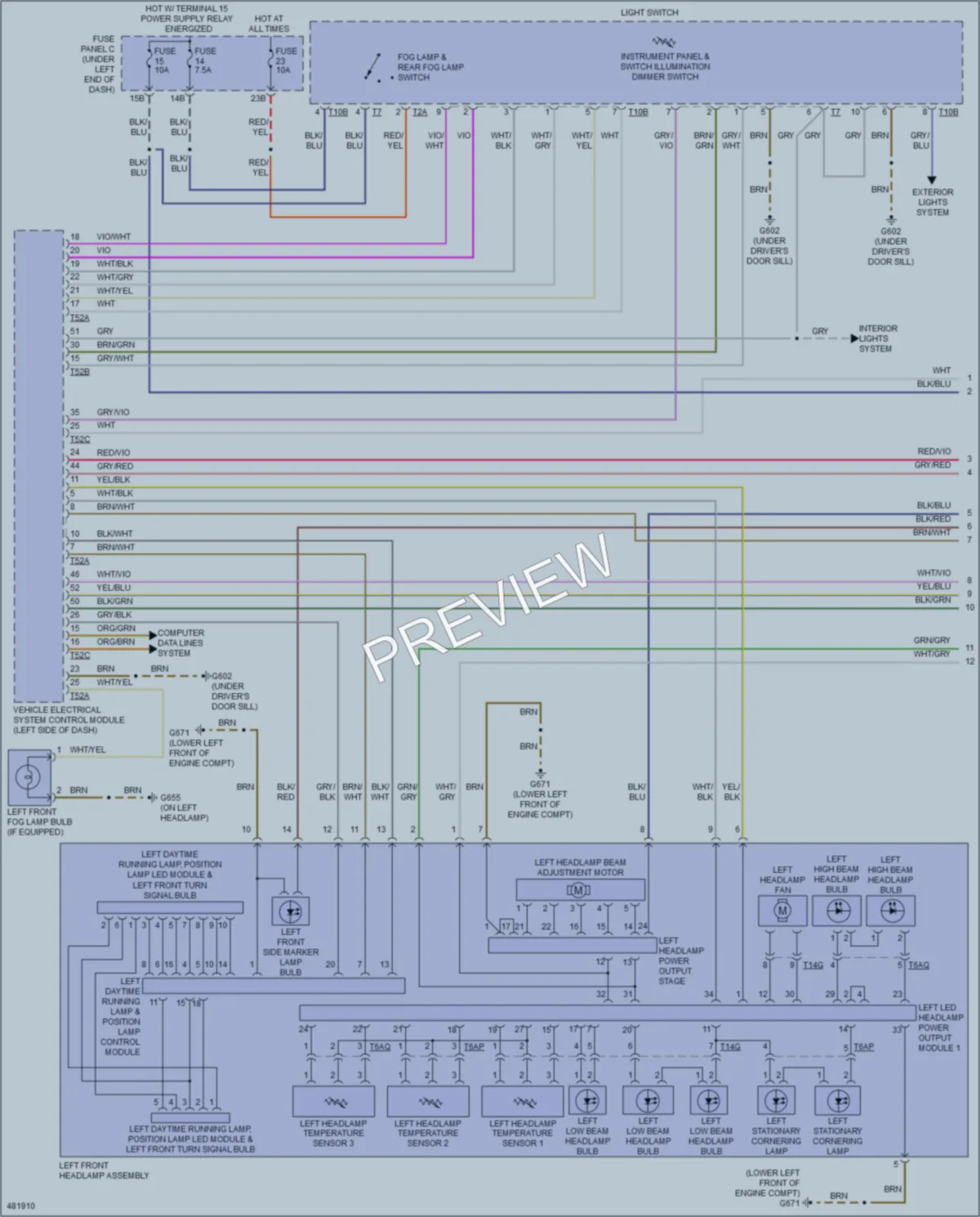 2015 Audi Q3 Headlights wiring diagram preview