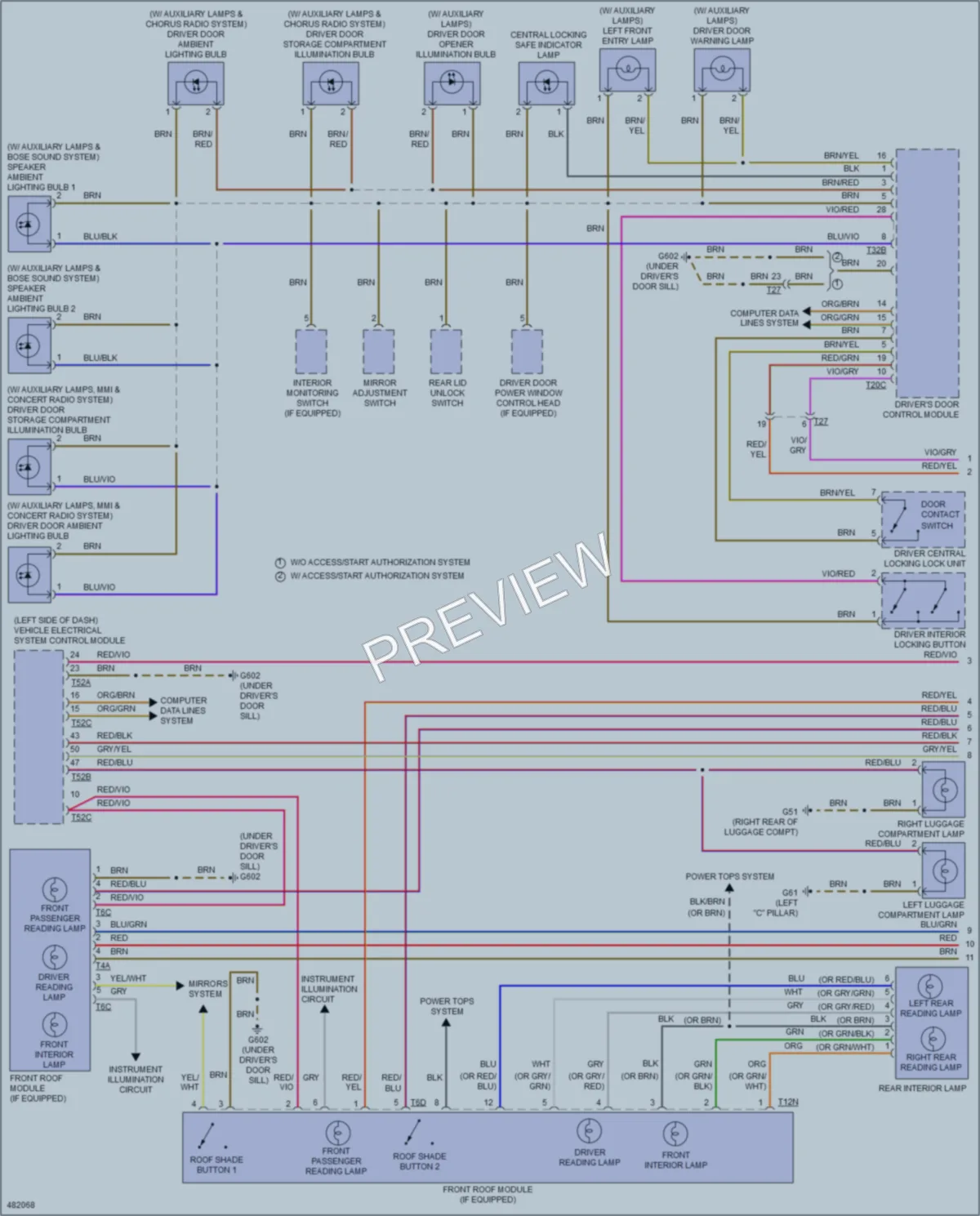 2015 Audi Q3 Interior Lights wiring diagram preview
