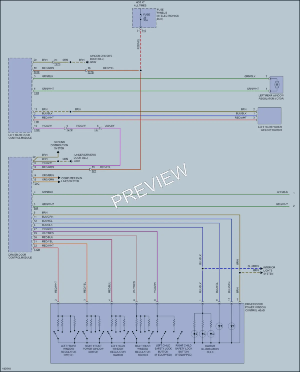 2015 Audi Q3 Power Windows wiring diagram preview
