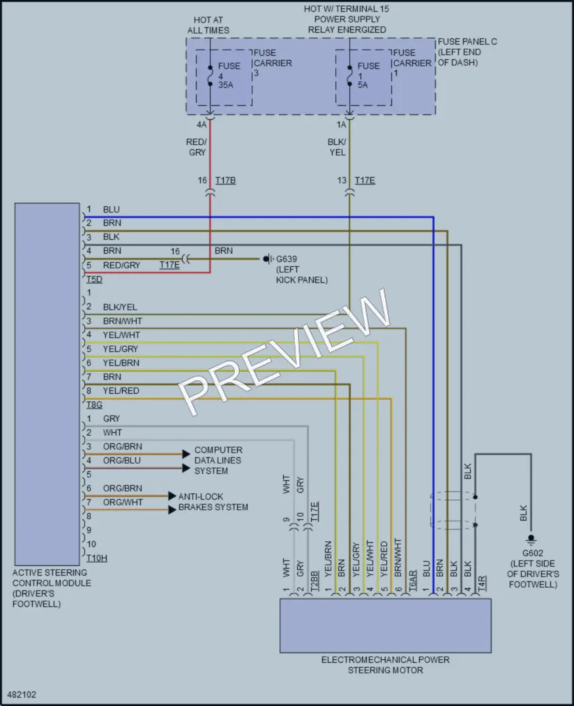 2015 Audi Q5hybrid Electronic Power Steering wiring diagram preview
