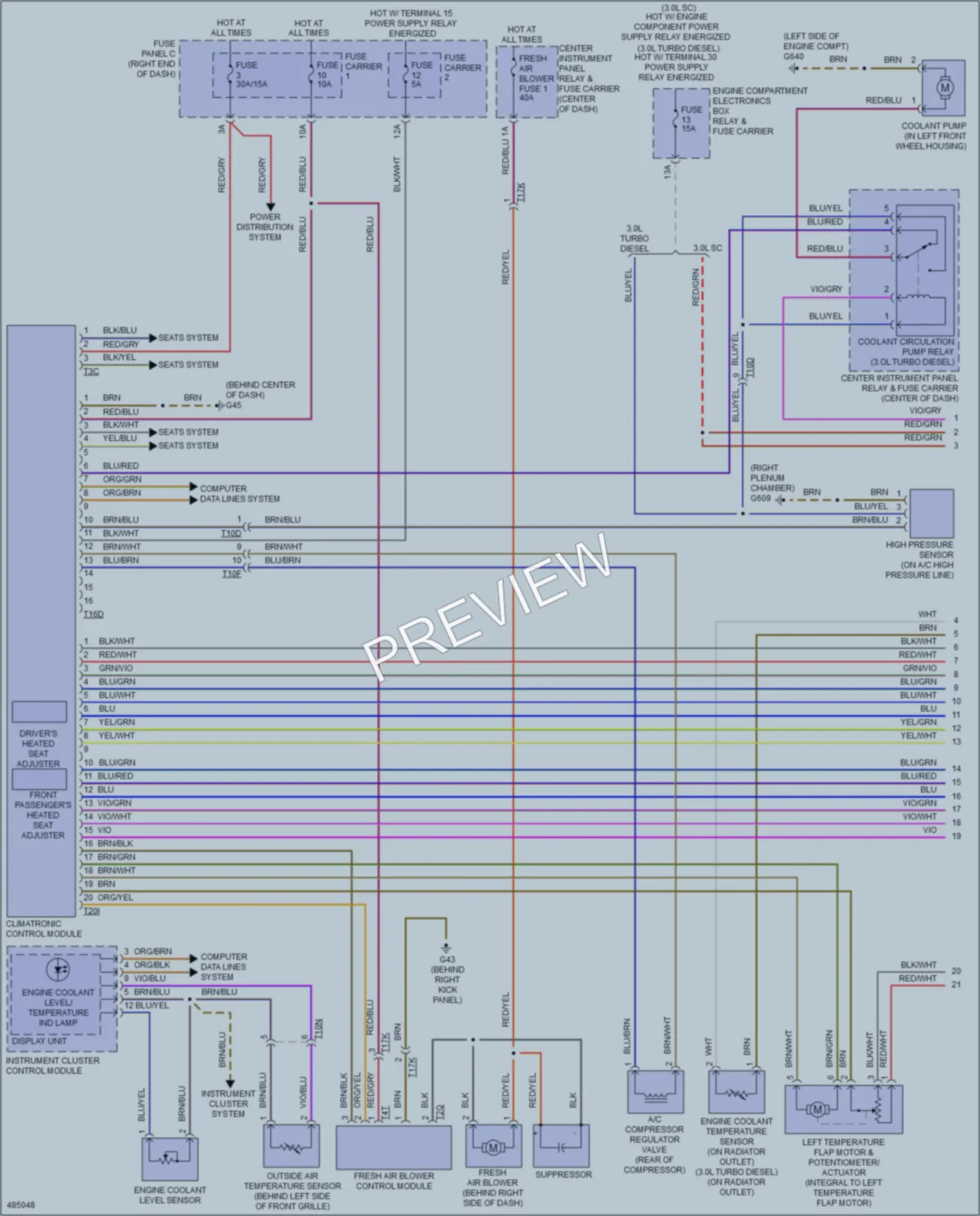 2015 Audi Q7 Air Conditioning wiring diagram preview