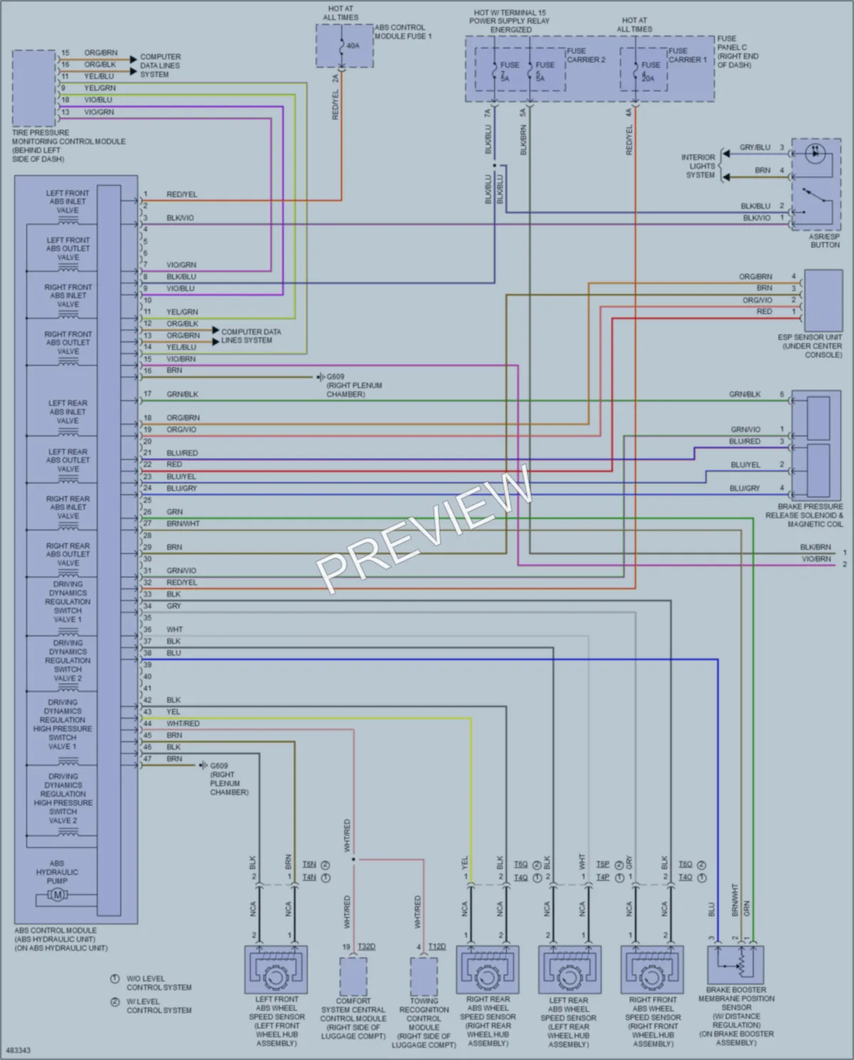 2015 Audi Q7 Anti Lock Brakes wiring diagram preview