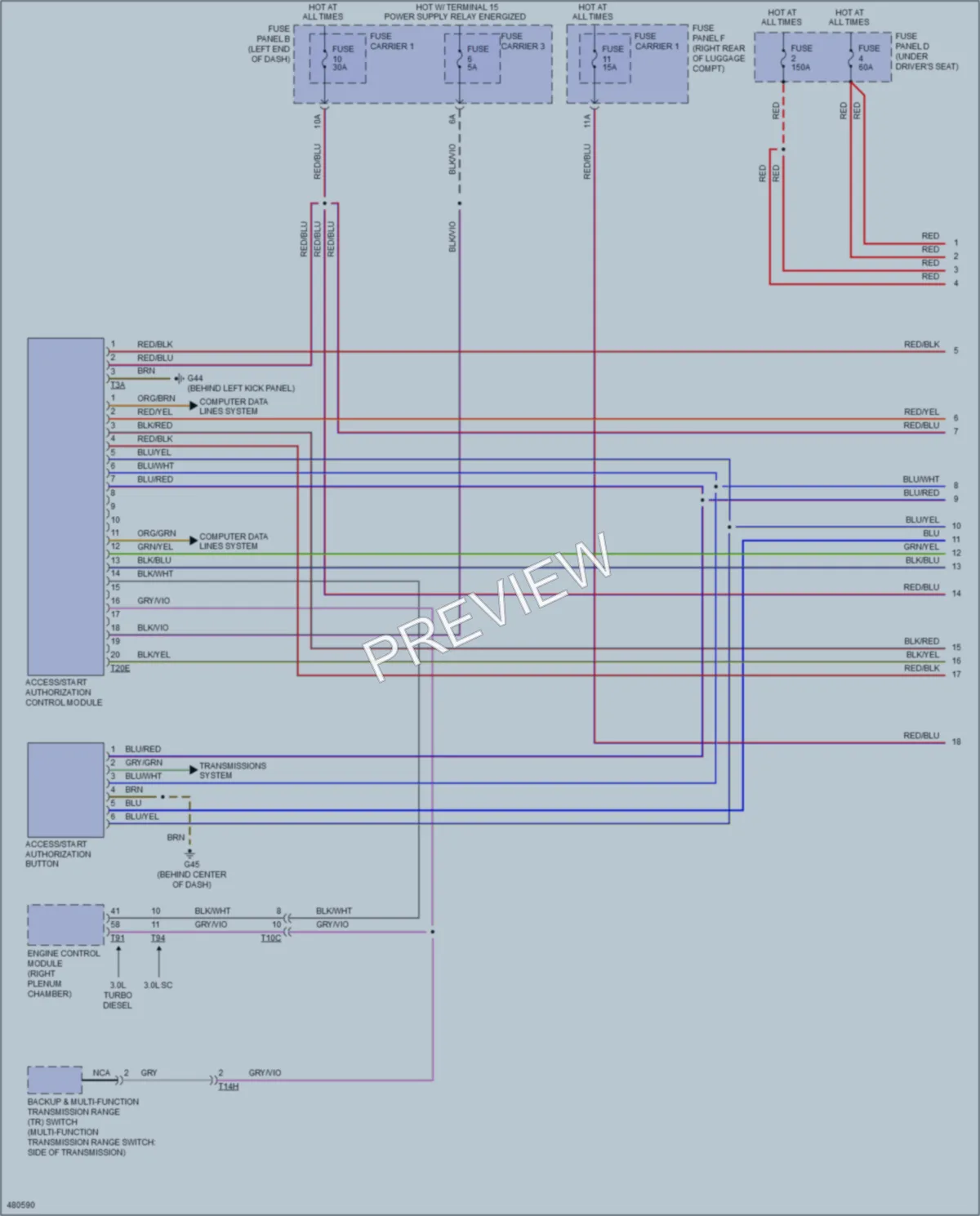 2015 Audi Q7 Anti Theft wiring diagram preview