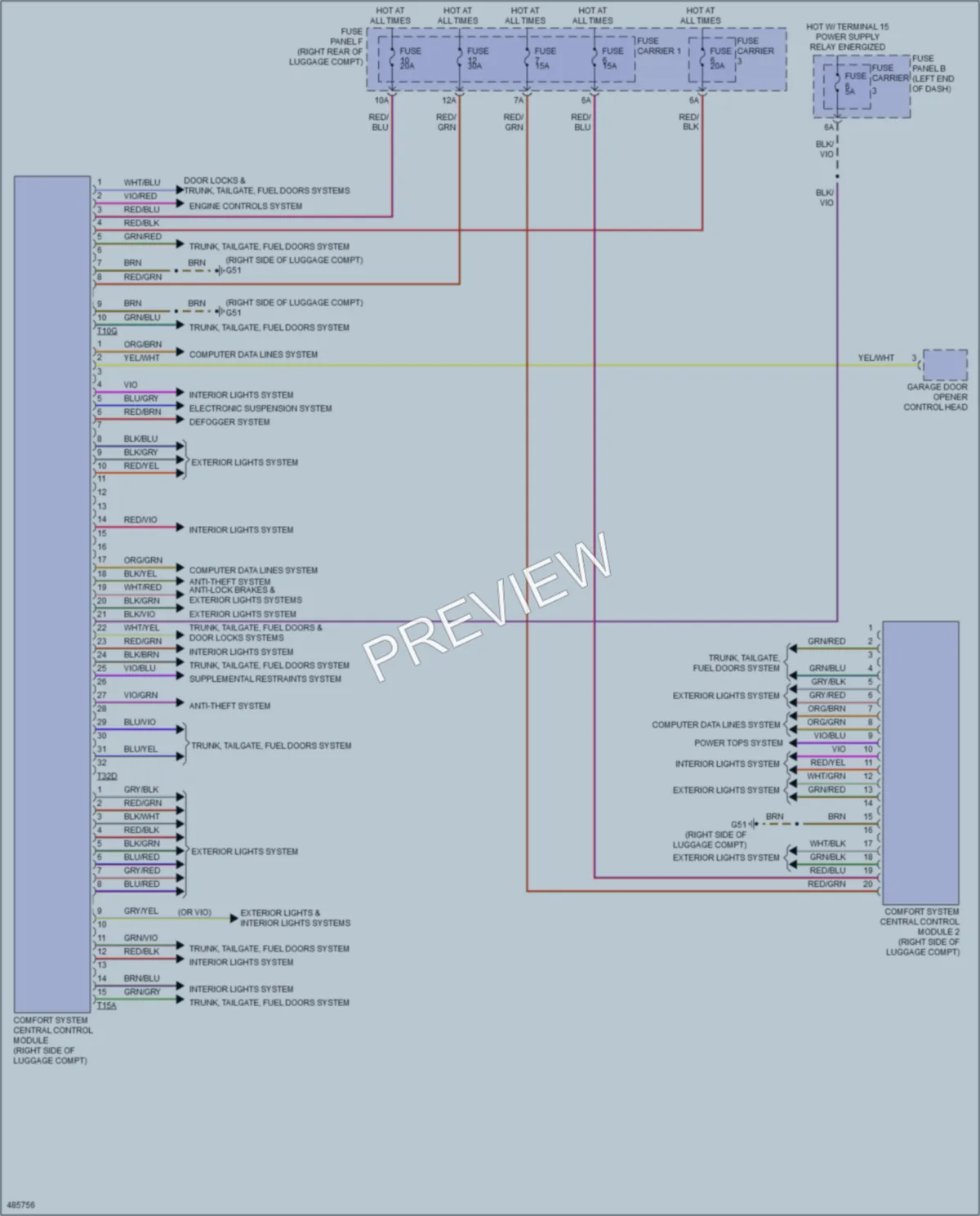 2015 Audi Q7 Body Control Modules wiring diagram preview