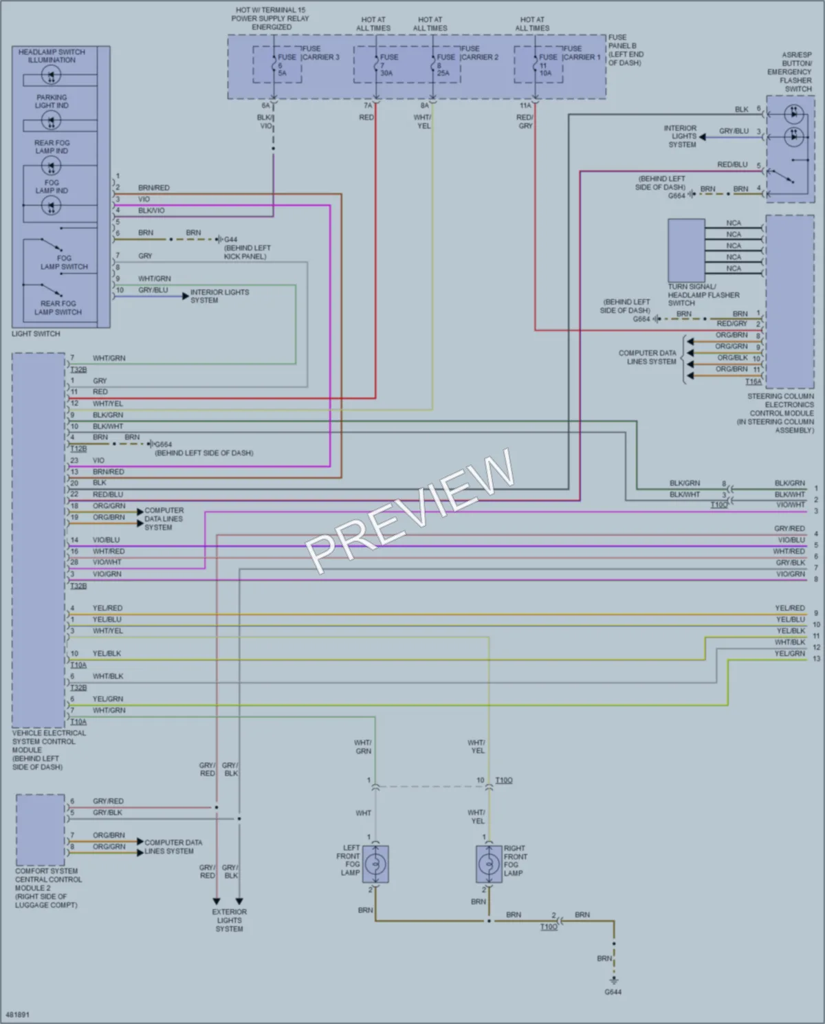 2015 Audi Q7 Headlights wiring diagram preview