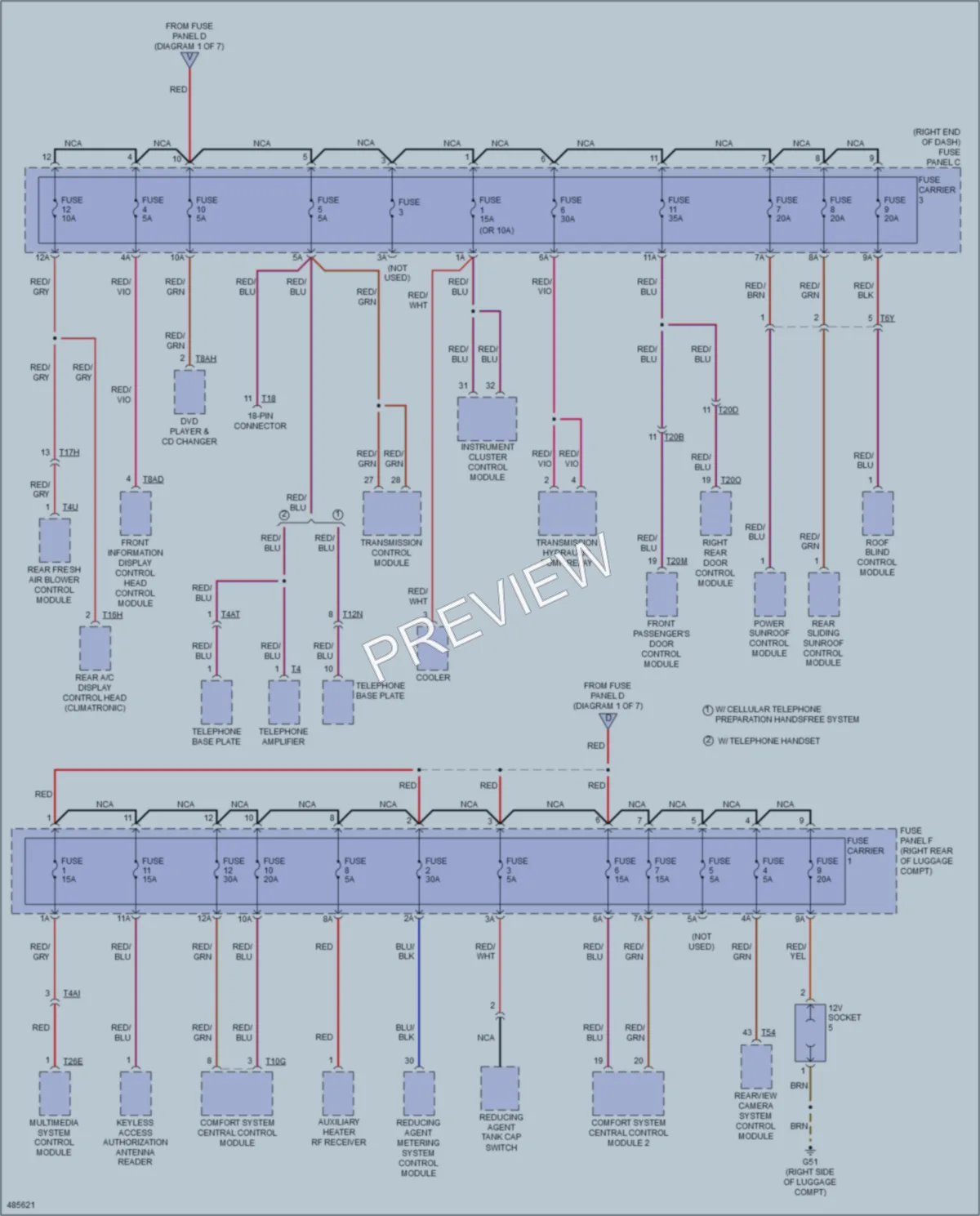 2015 Audi Q7 Power Distribution wiring diagram preview