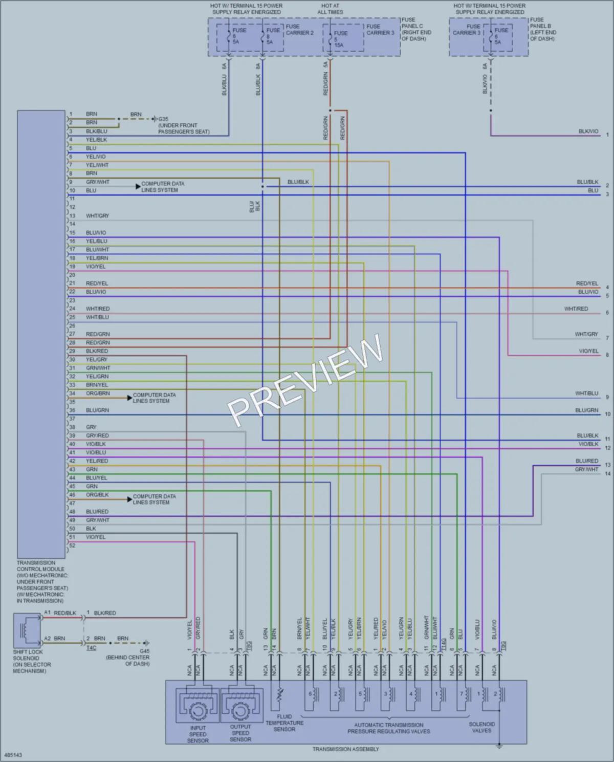 2015 Audi Q7 Transmission wiring diagram preview