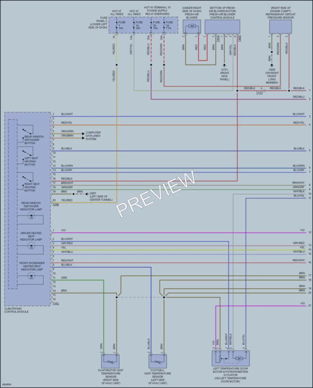 2015 Audi S3 Air Conditioning wiring diagram preview