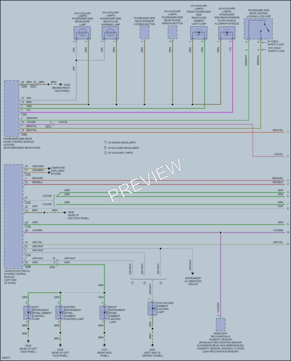2015 Audi S3 Interior Lights wiring diagram preview