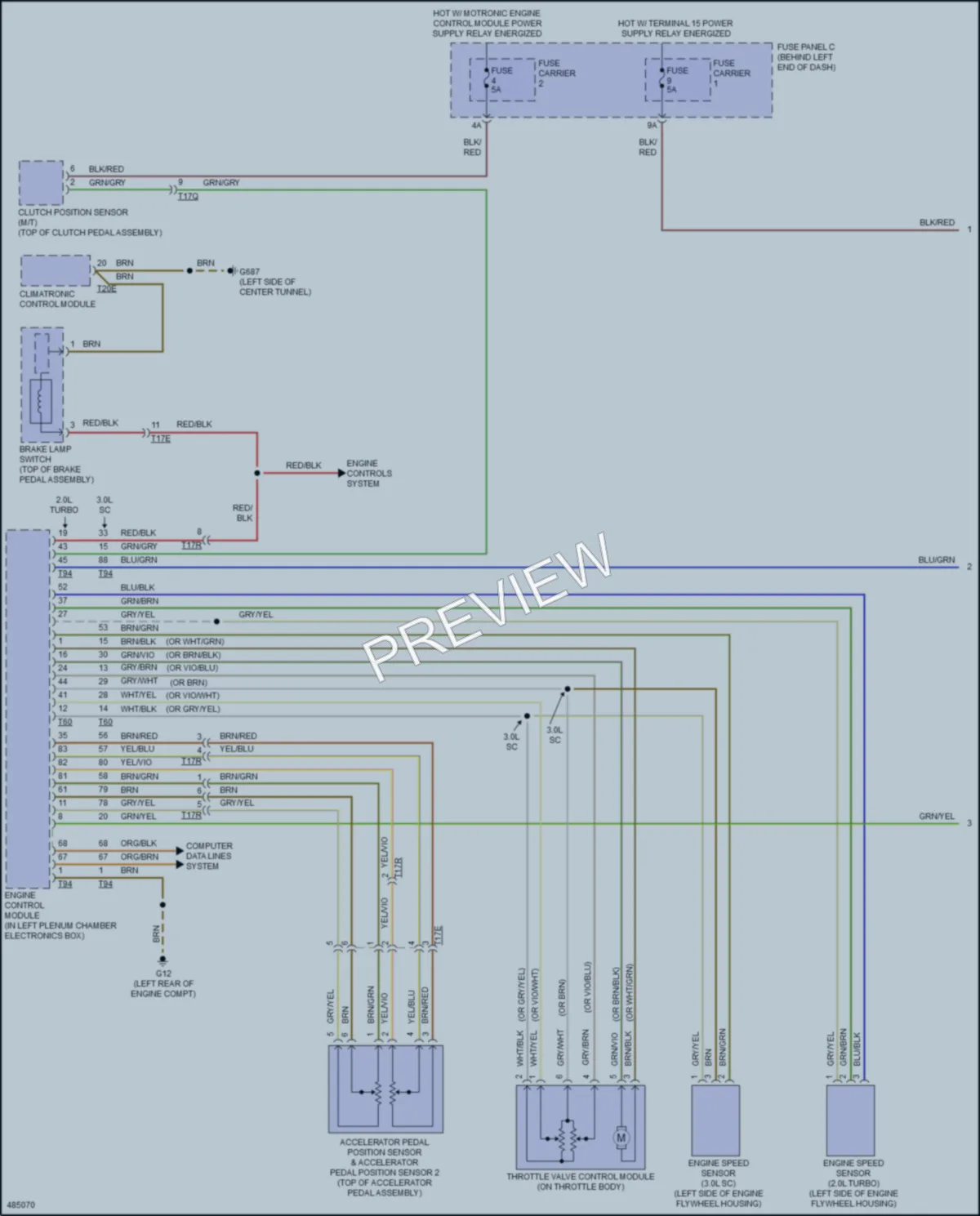 2015 Audi S4 Cruise Control wiring diagram preview