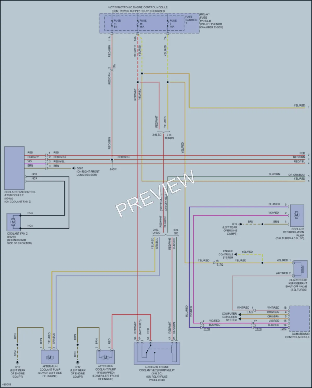 2015 Audi S5 Cooling Fan wiring diagram preview